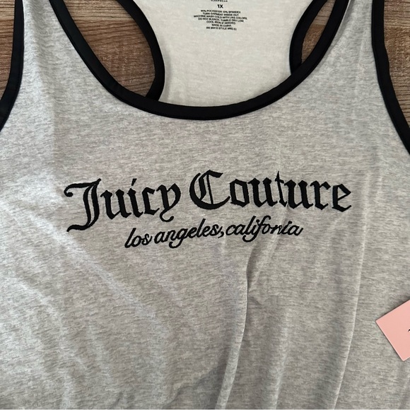 Juicy Couture 2PC Gray Tank & Shorts Pajama Set - Picture 3 of 9